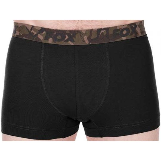BOKSERKI FOX BOXER SHORTS KHAKI BLACK ROZM L 2 SZT