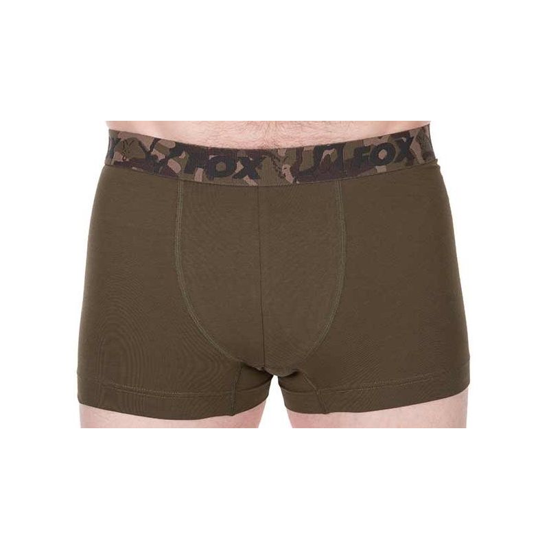 BOKSERKI FOX BOXER SHORTS KHAKI BLACK ROZM M 2 SZT