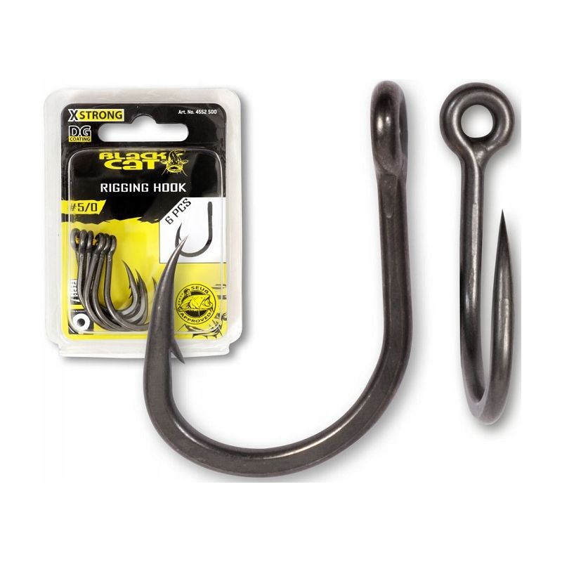 HACZYKI HAKI BLACK CAT RIGGING DG COATING 4/0 6szt