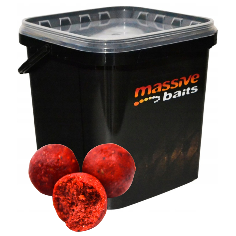 KULKI MASSIVE BAITS ECO 18mm 3kg STRAWBERRY WIADRO