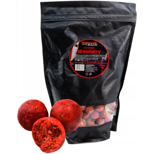 KULKI MASSIVE BAITS ECO BOILIES 18mm 1kg STRAWBERR