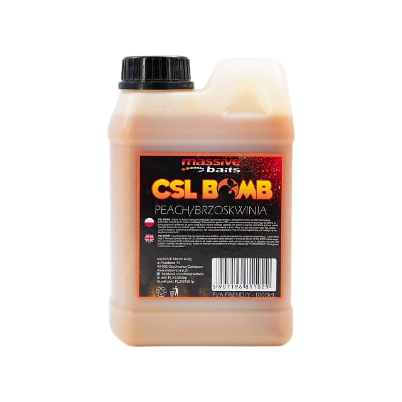 LIQUID BOOSTER MASSIVE BAITS CSL BOOMB PEACH 1L