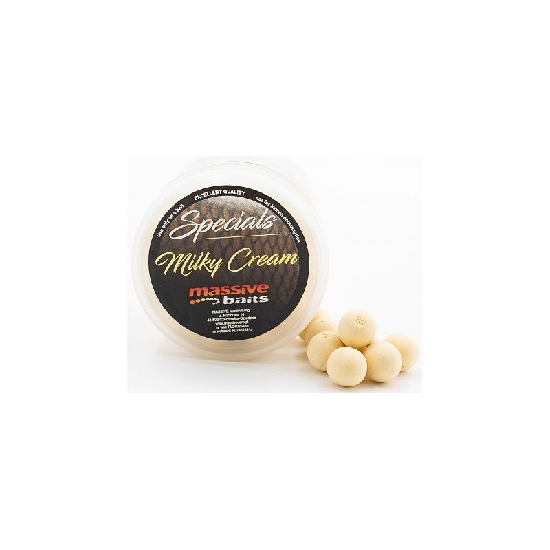 KULKI MASSIVE BAITS POP UPS MILKY CREAM 14mm 200ml