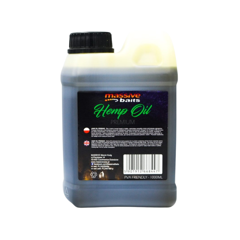 OLEJ KONOPNY MASSIVE BAITS HEMP OIL 1L
