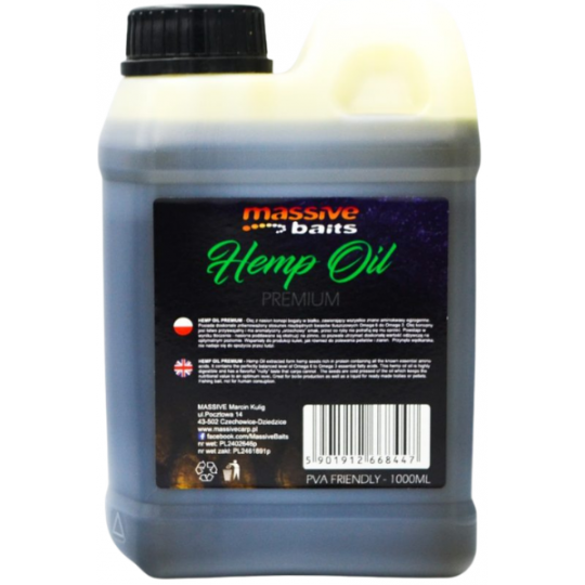 OLEJ KONOPNY MASSIVE BAITS HEMP OIL 1L