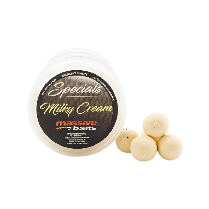 KULKI MASSIVE BAITS POP UPS MILKY CREAM 18mm 200ml