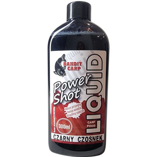 LIQUID BANDIT CARP POWER SHOT 300ml CZARNY CZOSNEK