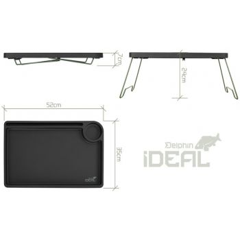 STOLIK DELPHIN IDEAL SKŁADANY KARPIOWY 52x35cm