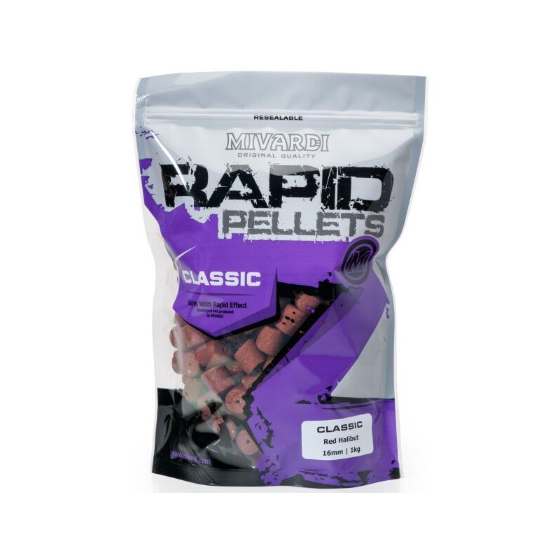 PELLET MIVARDI RAPID 1kg 8mm RED HALIBUT