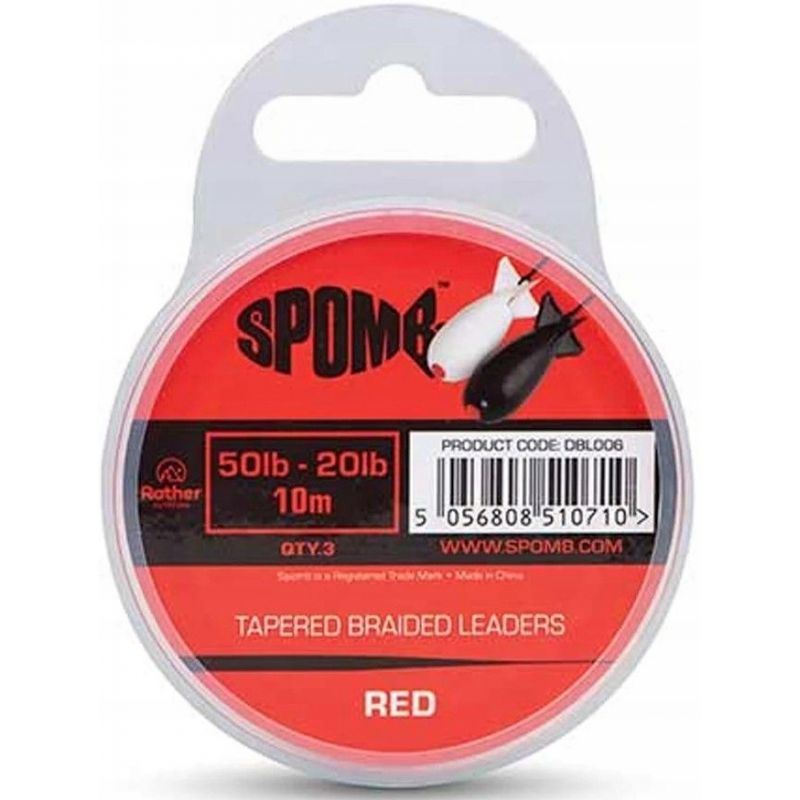 PLECIONKA SPOMB TAPERED RED 50-20lb 10m