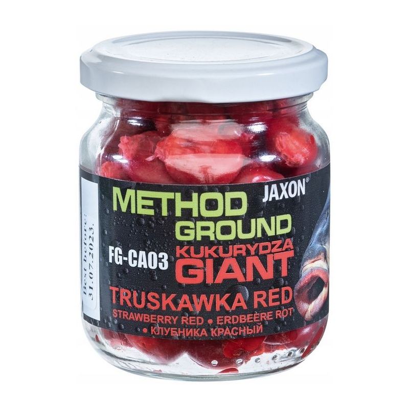KUKURYDZA JAXON GIGANT METHOD 125g TRUSKAWKA RED
