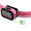 LATARKA CZOŁOWA DELPHIN QUEEN RÓŻOWA 3W 1200mAh