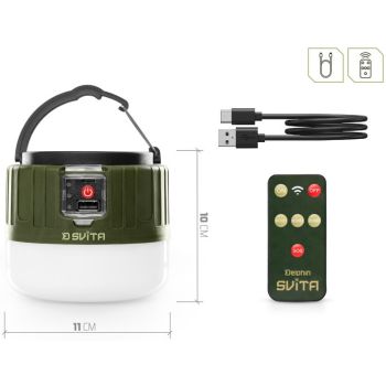 LAMPA KEMPINGOWA Z PILOTEM DELPHIN SVITA 4W 3600mA