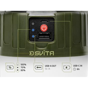LAMPA KEMPINGOWA Z PILOTEM DELPHIN SVITA 4W 3600mA