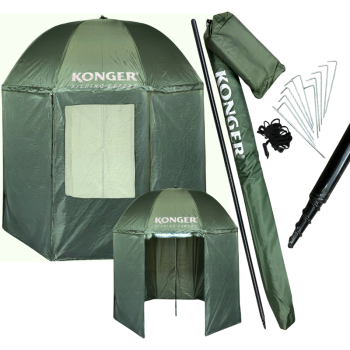 PARASOL WĘDKARSKI NAMIOT KONGER Z OSŁONĄ 2,50m