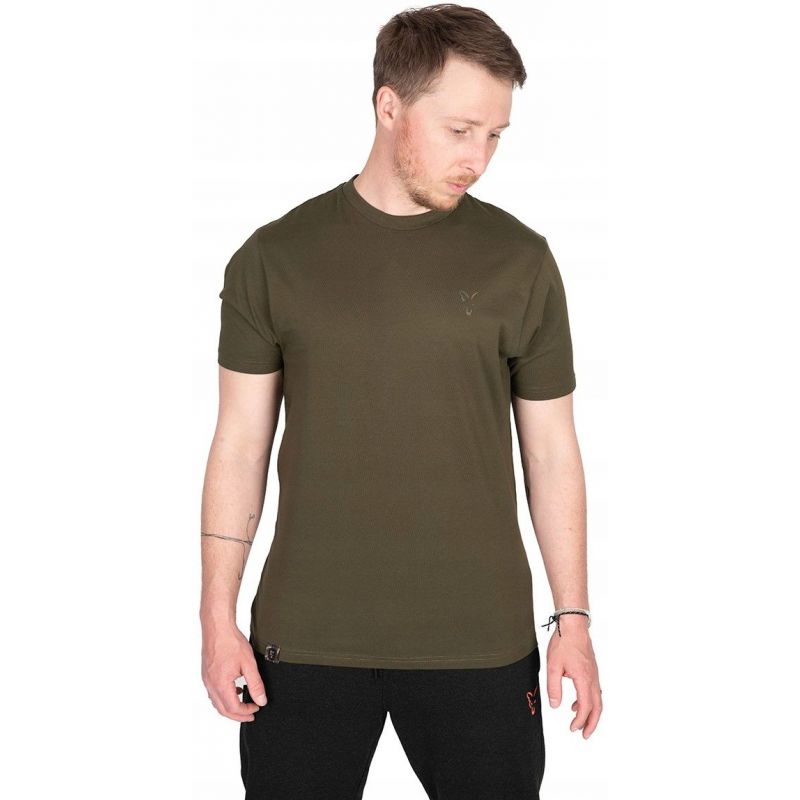 KOSZULKA T-SHIRT FOX LARGE PRINT KHAKI ROZMIAR M