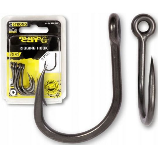 HACZYKI HAKI BLACK CAT RIGGING DG COATING 4/0 6szt HACZYKI HAKI BLACK CAT RIGGING DG COATING 4/0 6szt