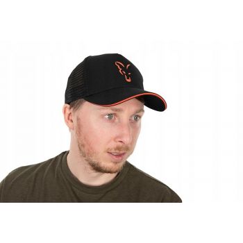 CZAPKA FOX Z DASZKIEM COLLECTION TRUCKER BLACK ORA
