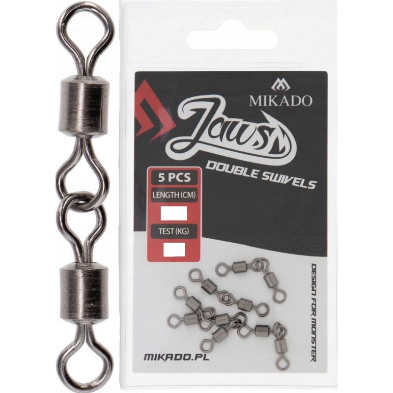 KRĘTLIK MIKADO JAWS DOUBLE SWIVELS XL 35kg 5szt KRĘTLIK MIKADO JAWS DOUBLE SWIVELS XL 35kg 5szt